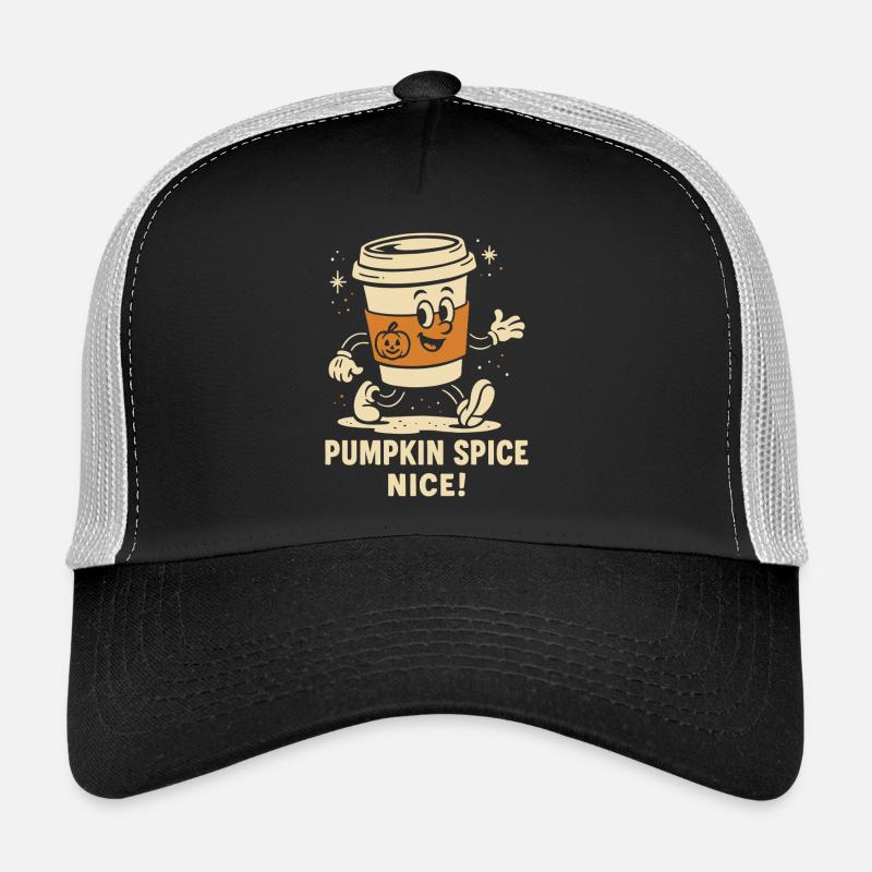 Citrouille Épice Nice Drôle de café Halloween Dicton Casquette trucker 