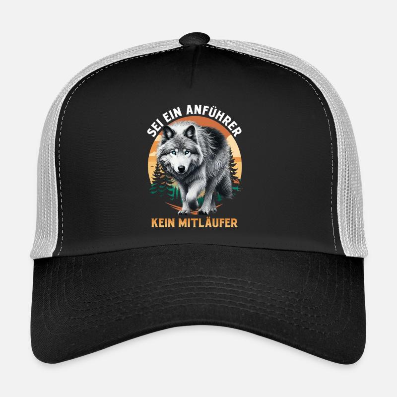 Wolf Spirit SEI EIN ANFÜHRER KEIN MITLÄUFER Lustig Casquette trucker 