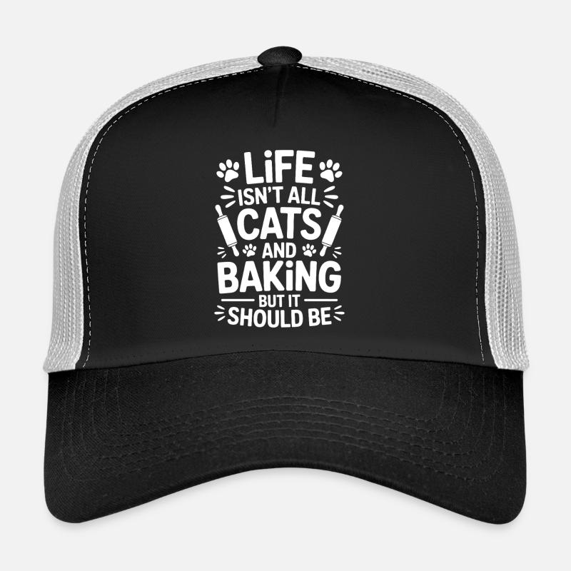 Backen Spruch Katzen Lustiges Backen Geschenk Trucker Cap