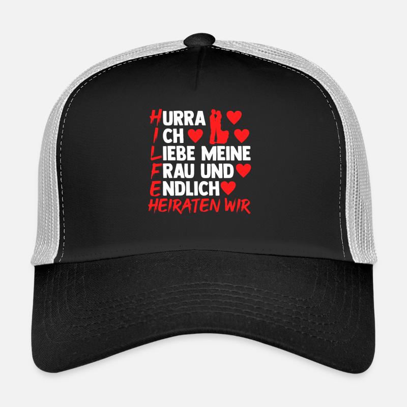 Bräutigam Polterabend Junggesellenabschied - Trucker Cap - Schwarz/Steingrau