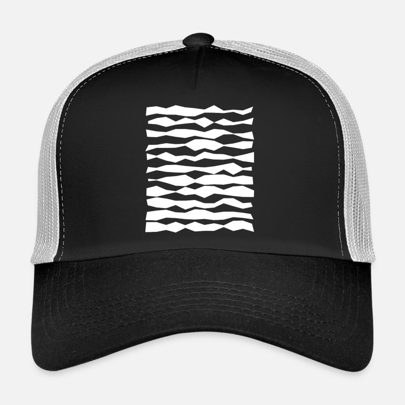 Monochrome Zigzag Stripes Trucker Cap