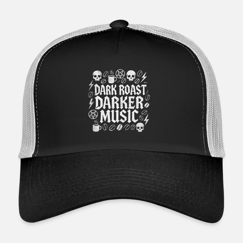 Dark Roast Kaffee Dunkle Musik Gothic Metal Trucker Cap