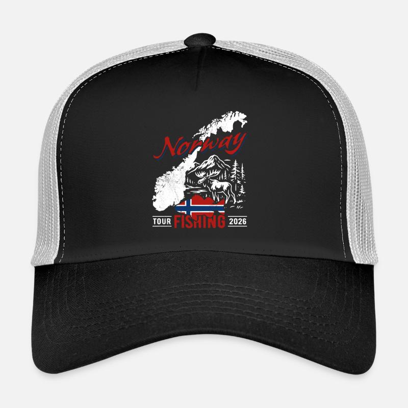 Excursion de pêche en Norvège 2026 - Cadeau de pêcheur Casquette trucker 