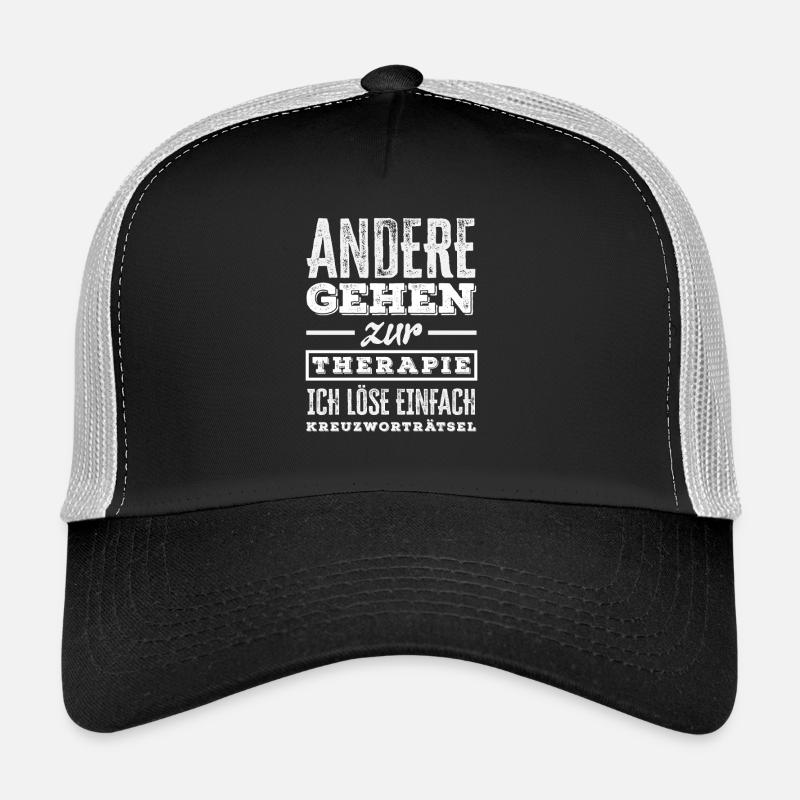 I Solve Crossword Puzzle Humor Therapy Trucker Cap
