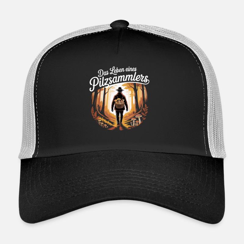 Cueillette de champignons Cueillette de champignons Chasseurs de champignons Forêt Casquette trucker 