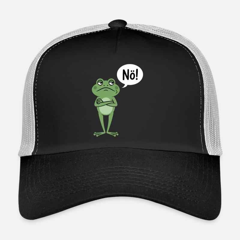 Skeptical frog with nope saying Trucker Cap