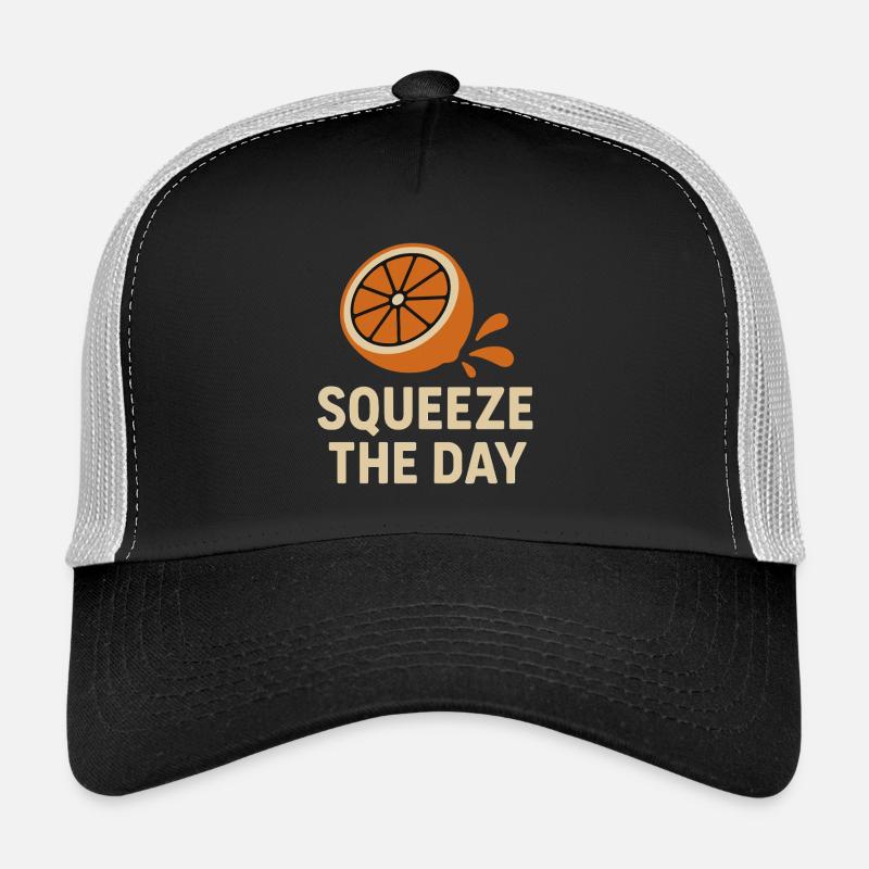 Presser le jour - Design orange drôle Casquette trucker 