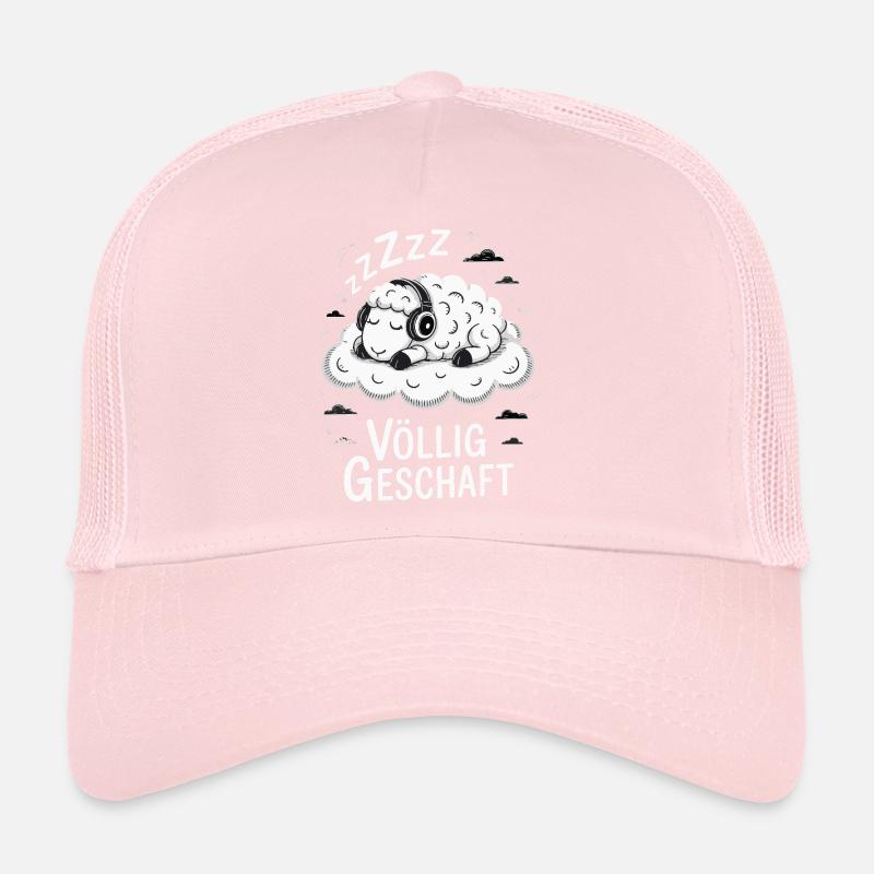 Völlig geschafft geSchaft Schaf Design Trucker Cap