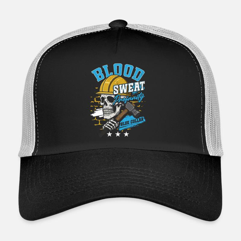 Col bleu Ouvrier Ouvrier du bâtiment Casquette trucker 