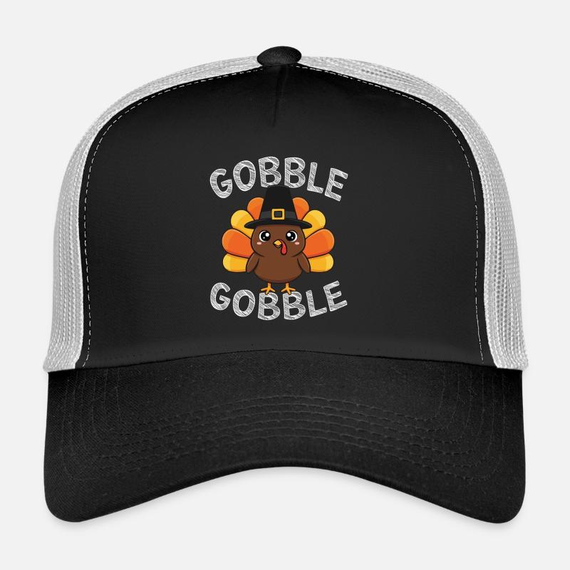 Gobble Gobble Autumn Fun Thanksgiving Spirit Trucker Cap