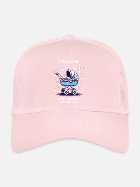 L’AFK ? Maman ne se déconnecte jamais | Gamer Maman, Parents - Casquette trucker  - rose pâle - Devant