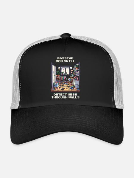 Mommy Skill: Locating Chaos Through Walls | Household - Trucker Cap - black/stone grey - Front