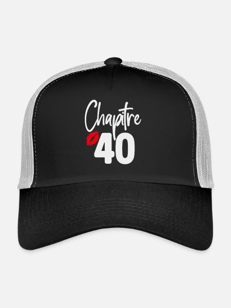 Chapter 40 Birthday Gift Woman 40 Years - Trucker Cap - black/stone grey - Front