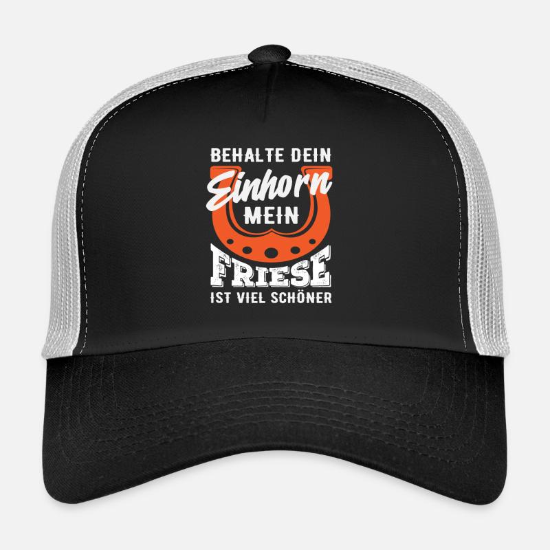 Einhorn Friese Pferd Pferdemädchen Reiten Ponyfans Trucker Cap