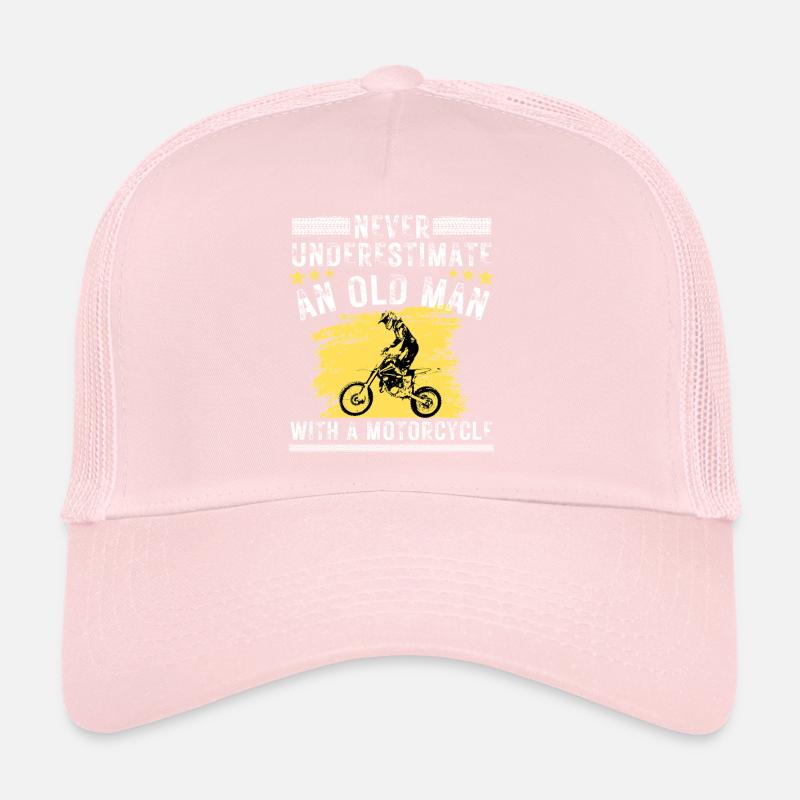 Alter Mann Motorrad Zitat Trucker Cap