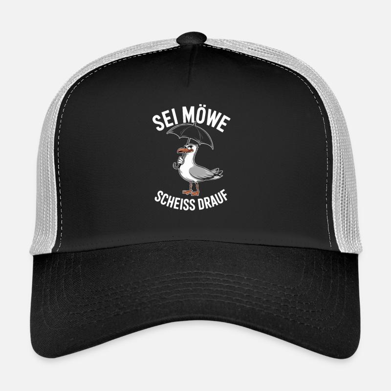  Sei Möwe Scheiss Drauf Humorvolle Möwe mit Trucker Cap
