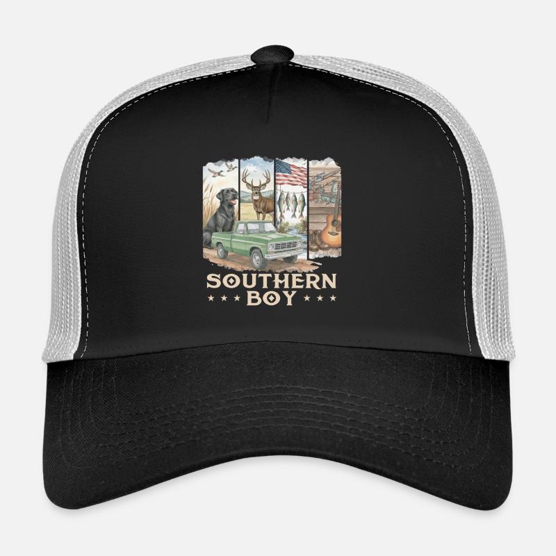 Garçon du Sud Labrador Scène De Chasse Au Canard Casquette trucker 