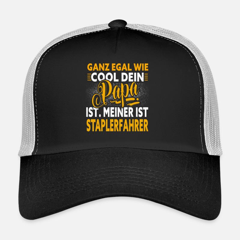 Staplerfahrer Papa - Trucker Cap - Schwarz/Steingrau