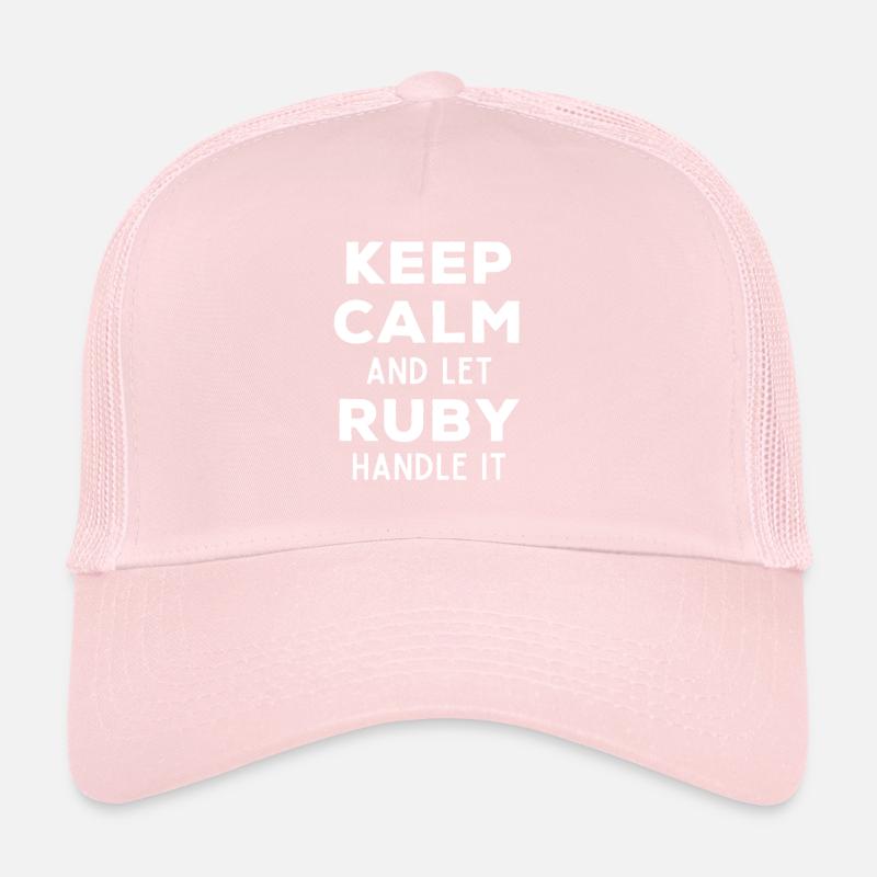 Keep Calm Lass Ruby das regeln Lustiger Spruch Trucker Cap