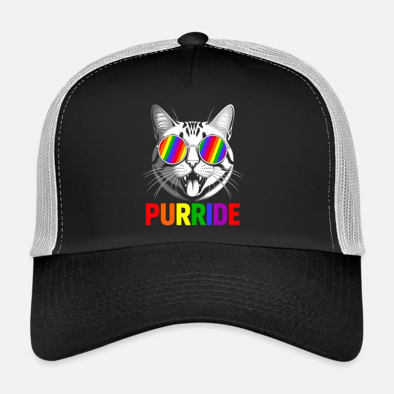 Purride Cat Rainbow Shades Trucker Cap