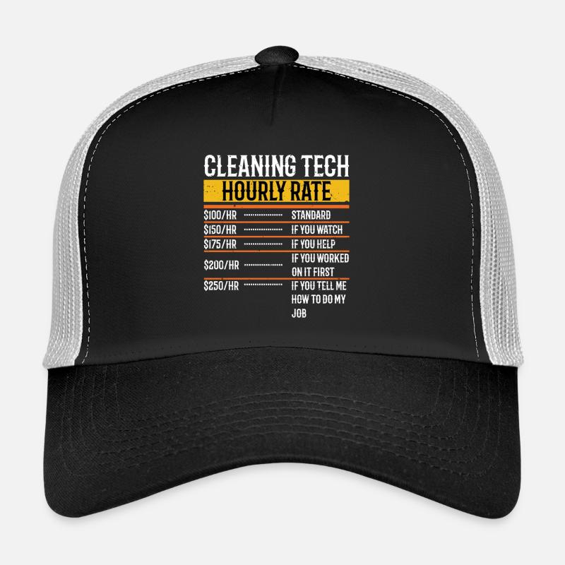 Cleaning Tech Hourly Rate Housekeeping Trucker Cap