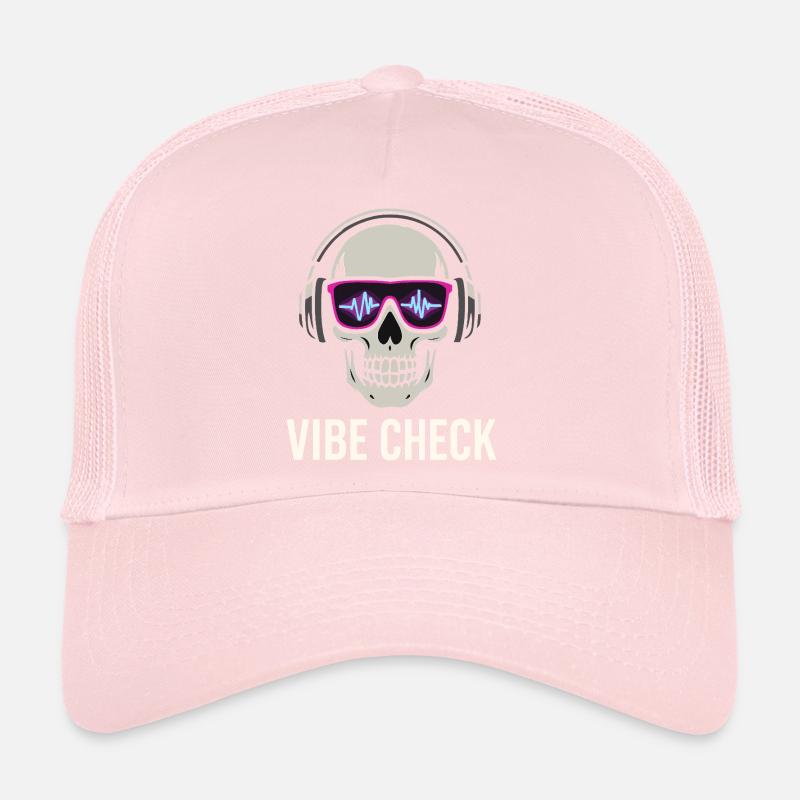 Crâne Neon Vibe Check – Skull Edition Trucker Cap