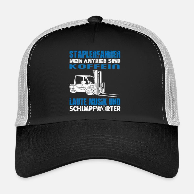 Staplerfahrer Koffein Humor Motiv Trucker Cap