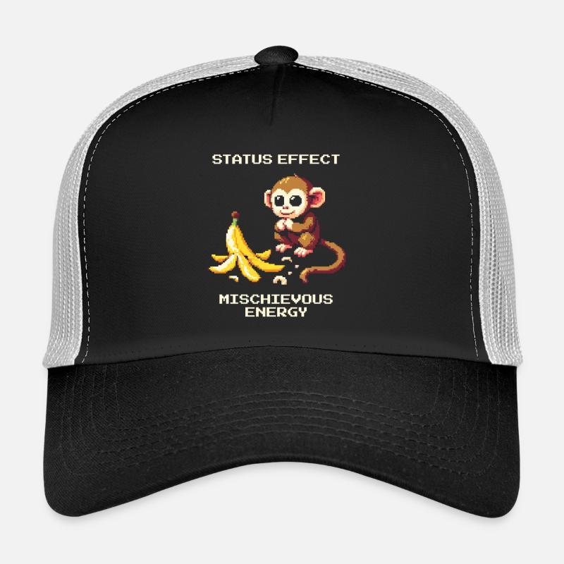Status Effect: Mischievous Energy | Monkey joke Trucker Cap
