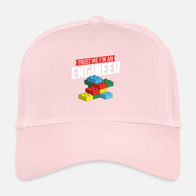 Trust Me I’m An Engineer Brick Builder Block Build Trucker Cap