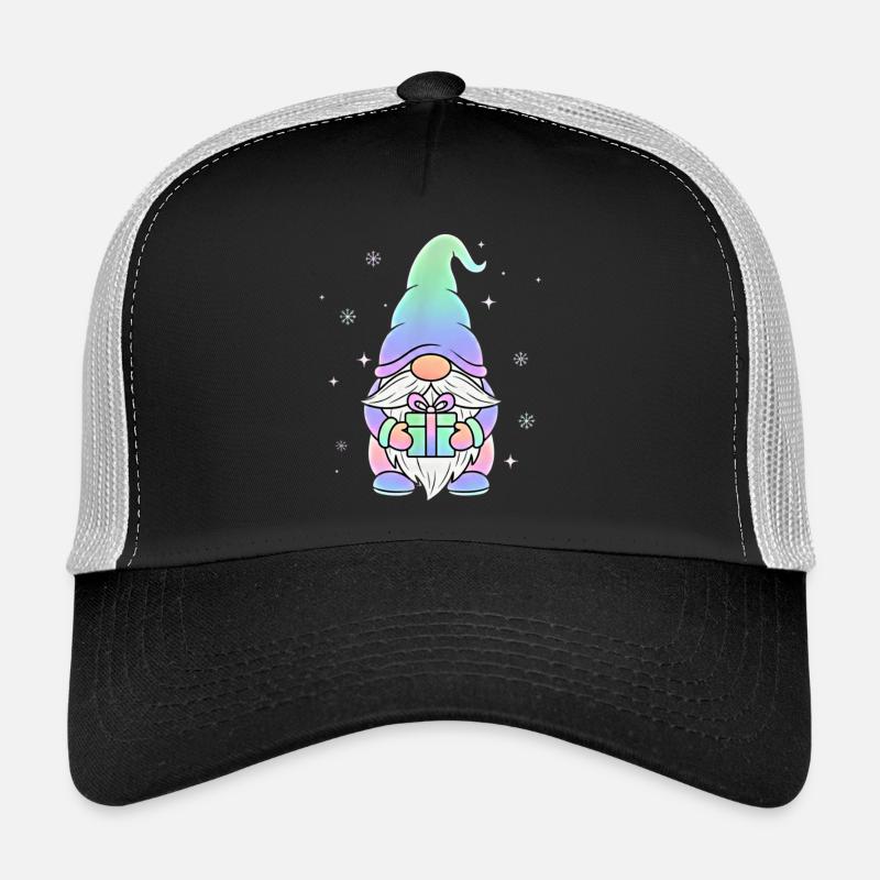 Weihnachts Gnom Pastell Farbverlauf Trucker Cap