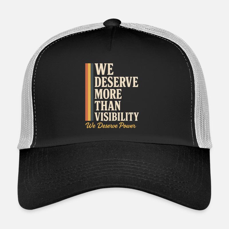 Groovy Pride Retro Gleichheit Queer Geschichte - Trucker Cap - Schwarz/Steingrau