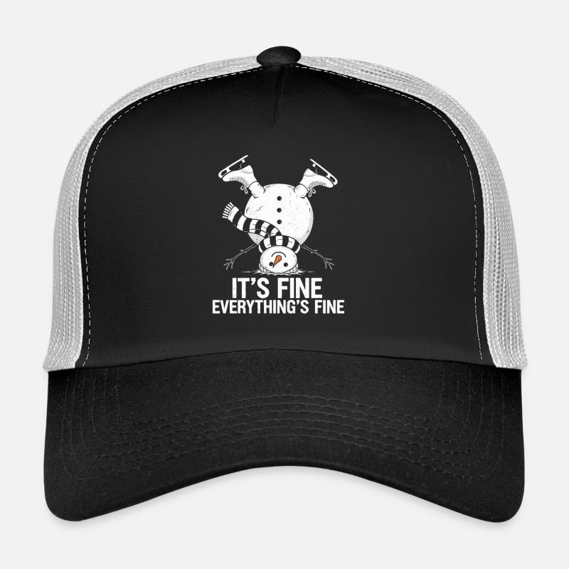 Upside-Down Snowman Saying Trucker Cap