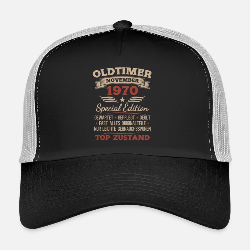 55. Geburtstag Geschenk Oldtimer November 1970 Trucker Cap
