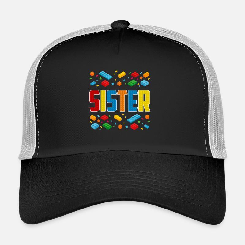 Sœur brique constructeur créatif famille bloc amant Casquette trucker 