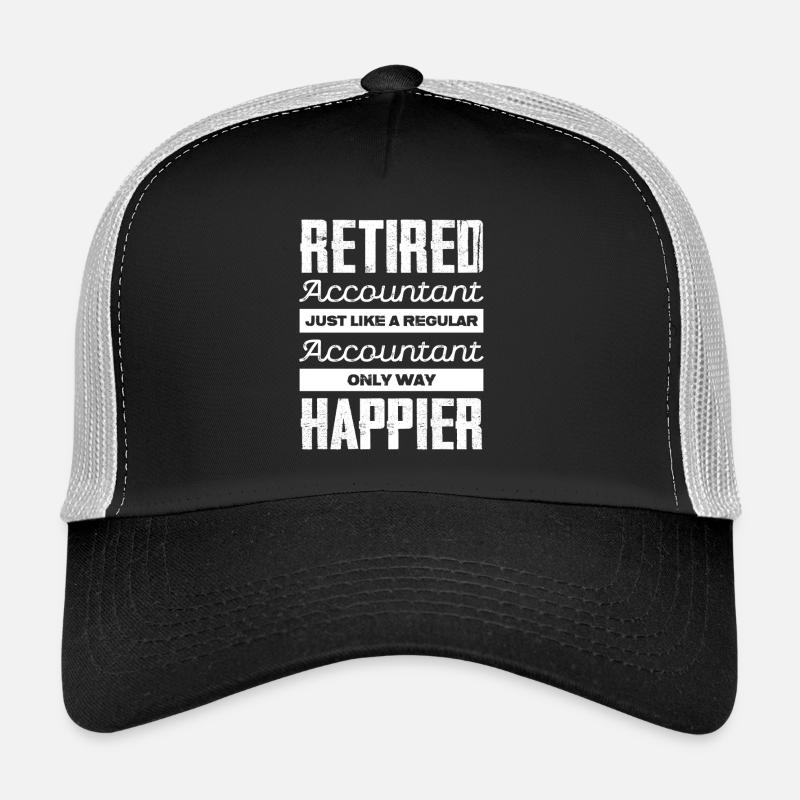 Comptable de retraite heureux Casquette trucker 