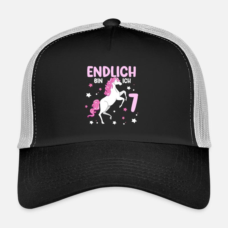 7 Jahre alt Pferd Endlich Bin Ich 7 Mädchen 7. Trucker Cap