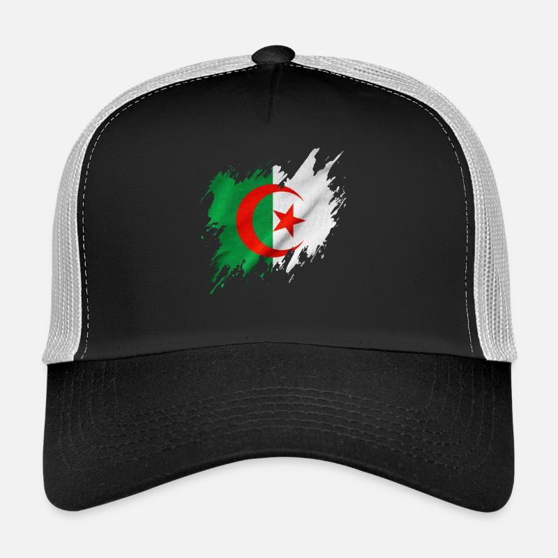 Drapeau de l’Algérie, style déchiré Casquette trucker 