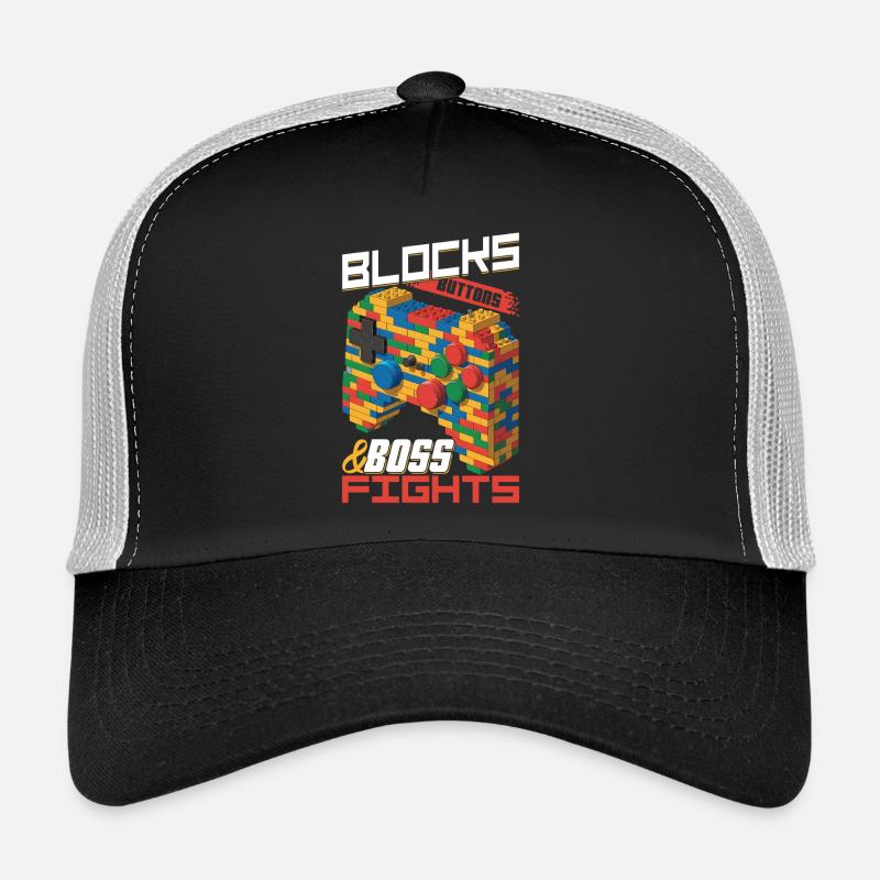 Blocs de construction Gamer Gaming Brick Builder Casquette trucker 