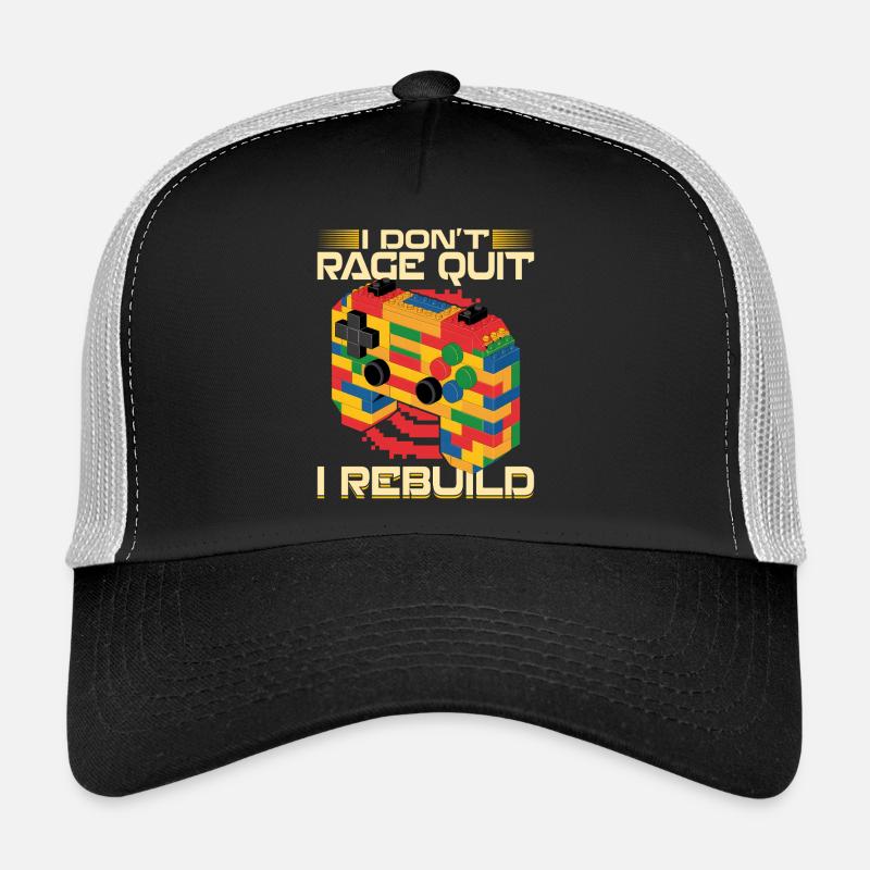 Blocs de construction Gamer Gaming Brick Builder Casquette trucker 