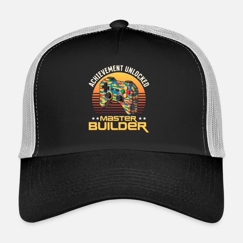 Building Blocks Gamer Gaming Brick Builder Trucker Cap