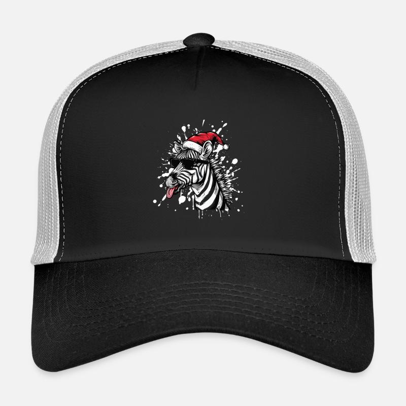 Zebra Christmas Funny Trucker Cap