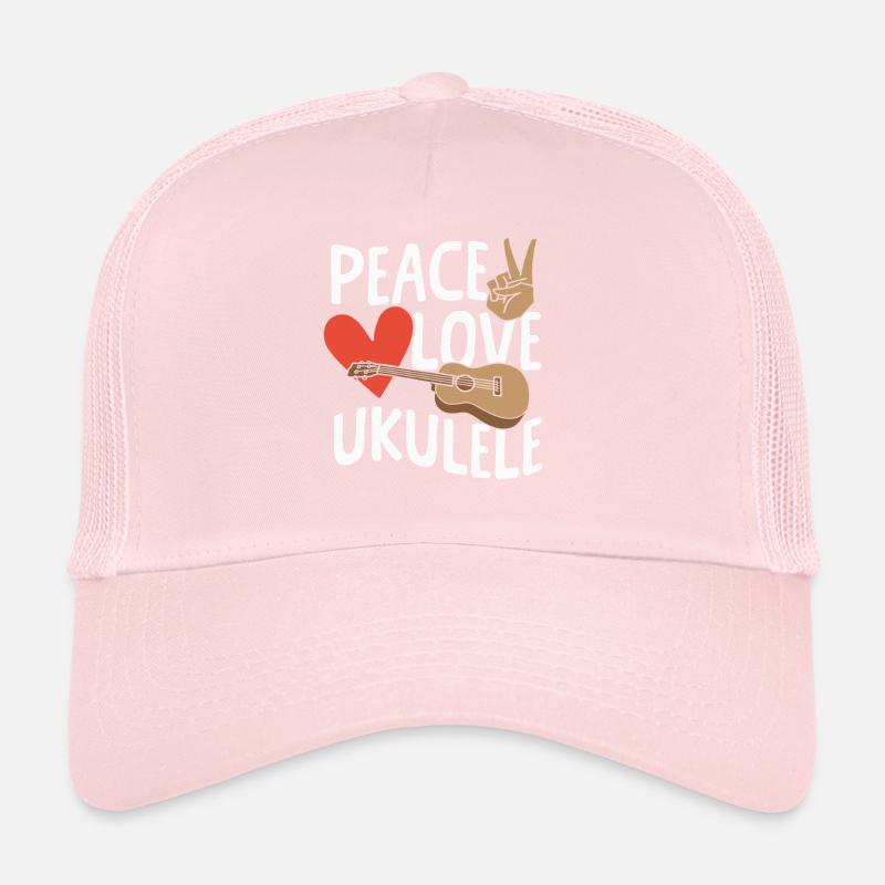 Peace Ukulele Instrument Uke Trucker Cap