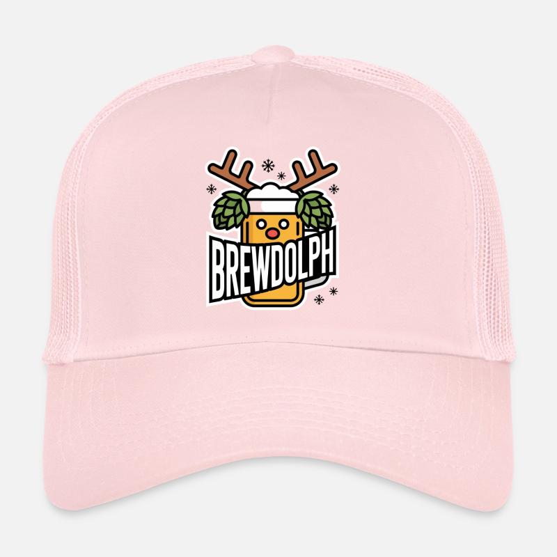 Brewdolph Renne Bière Blague de Noël Casquette trucker 