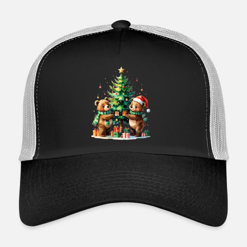 Winterbären am Weihnachtsbaum Trucker Cap