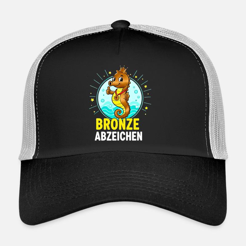 Bronze Abzeichen Schwimmkurs Bestanden - Trucker Cap - Schwarz/Steingrau