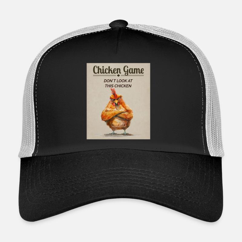 Funny Chicken Game – Don’t Look at This Chicken - Trucker Cap - Schwarz/Steingrau