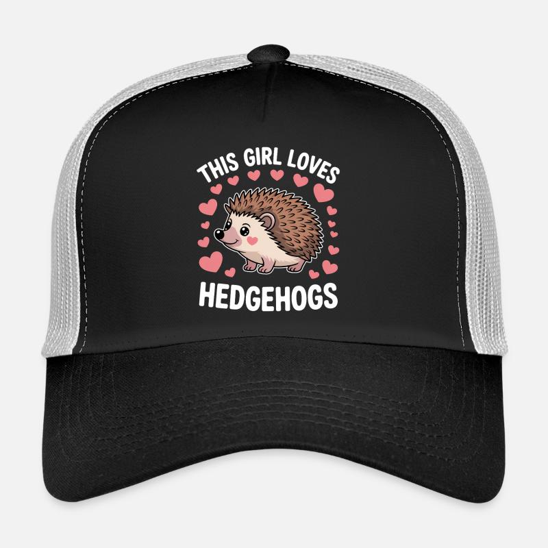 Igel Spruch Mädchen Lustiges Igel Geschenk - Trucker Cap - Schwarz/Steingrau