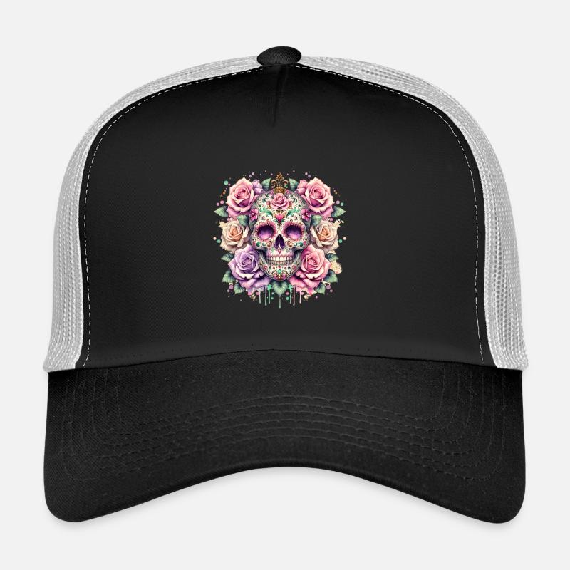 Fleurs Crâne Beauté Floraison Casquette trucker 