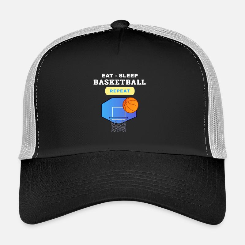 Eat, Sleep, Basketball, Repeat design Trucker Cap