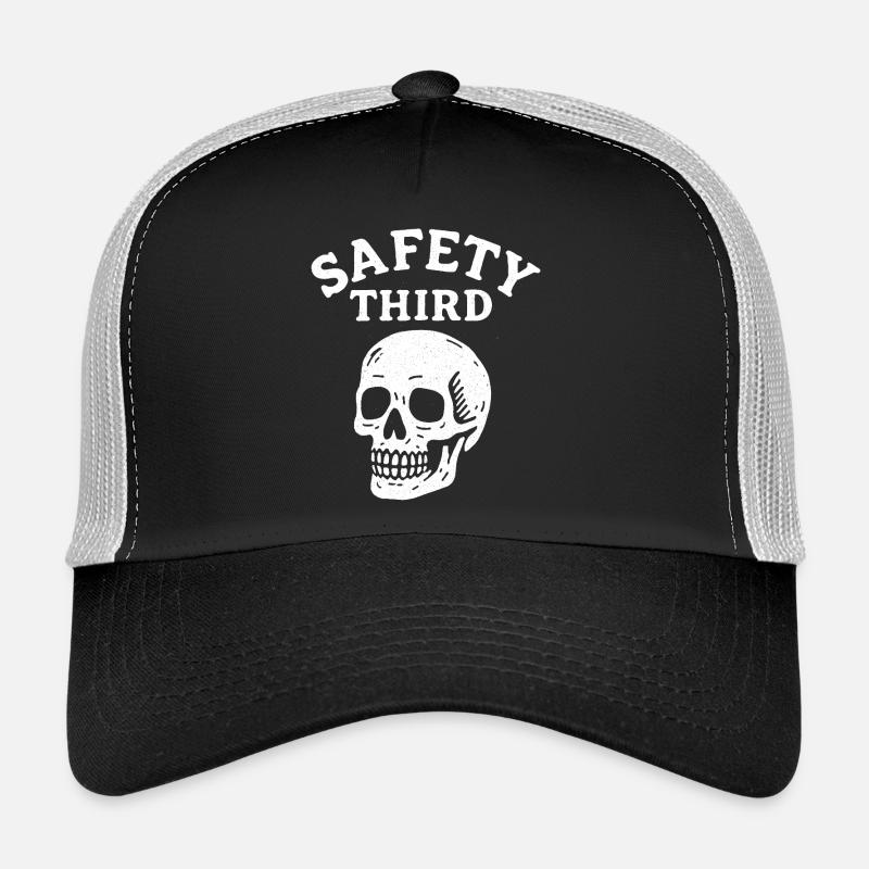 Safety Third Totenkopf Lustig Safety Third Trucker Cap